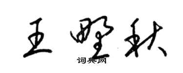 梁錦英王野秋草書個性簽名怎么寫