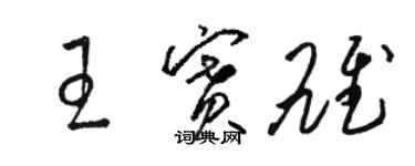 駱恆光王賽雄草書個性簽名怎么寫