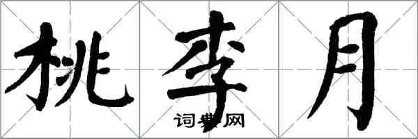 翁闓運桃李月楷書怎么寫