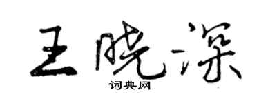 曾慶福王曉深行書個性簽名怎么寫
