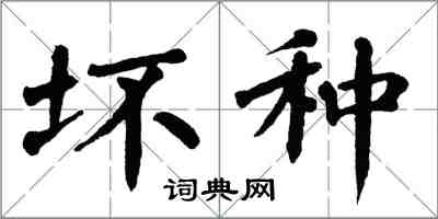 翁闓運壞種楷書怎么寫