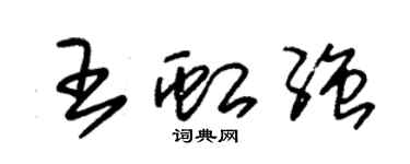 朱錫榮王虹強草書個性簽名怎么寫