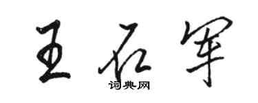 駱恆光王石軍行書個性簽名怎么寫