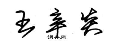 朱錫榮王辛炎草書個性簽名怎么寫