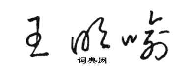 駱恆光王明喻草書個性簽名怎么寫