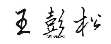 駱恆光王彭松行書個性簽名怎么寫