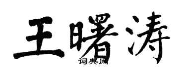翁闓運王曙濤楷書個性簽名怎么寫