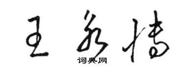 駱恆光王永博草書個性簽名怎么寫