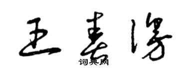 曾慶福王春漫草書個性簽名怎么寫