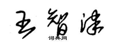 朱錫榮王智津草書個性簽名怎么寫