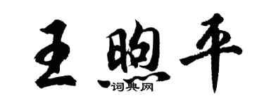 胡問遂王煦平行書個性簽名怎么寫