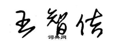 朱錫榮王智佶草書個性簽名怎么寫