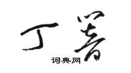 駱恆光丁響草書個性簽名怎么寫