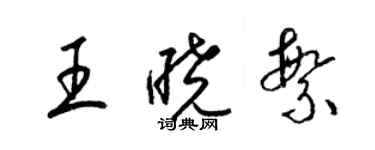 梁錦英王曉繁草書個性簽名怎么寫