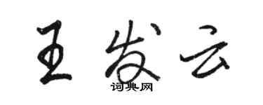 駱恆光王發雲行書個性簽名怎么寫