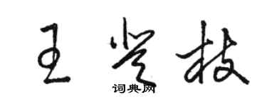 駱恆光王登枝草書個性簽名怎么寫
