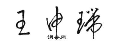 駱恆光王申瑞草書個性簽名怎么寫