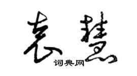 曾慶福袁慧草書個性簽名怎么寫