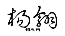 曾慶福楊翎草書個性簽名怎么寫