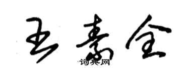 朱錫榮王素全草書個性簽名怎么寫