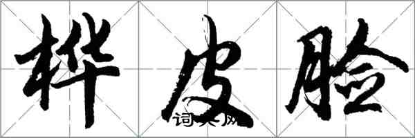 胡問遂樺皮臉行書怎么寫