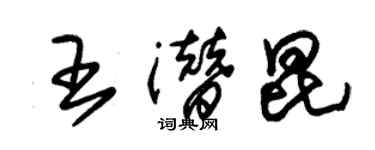 朱錫榮王潛昆草書個性簽名怎么寫