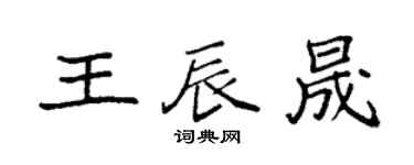 袁強王辰晟楷書個性簽名怎么寫