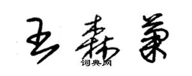 朱錫榮王森菊草書個性簽名怎么寫