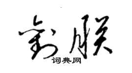 梁錦英劉朕草書個性簽名怎么寫