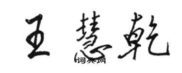 駱恆光王慧乾行書個性簽名怎么寫