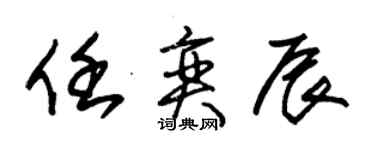 朱錫榮任奕辰草書個性簽名怎么寫