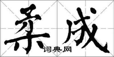 翁闓運柔成楷書怎么寫