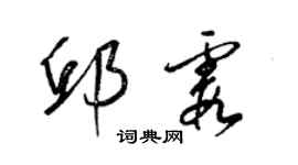 梁錦英邱霞草書個性簽名怎么寫