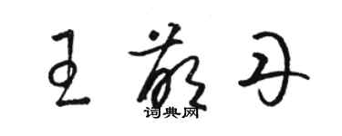 駱恆光王萌丹草書個性簽名怎么寫