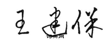 駱恆光王建保草書個性簽名怎么寫