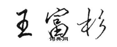 駱恆光王富杉行書個性簽名怎么寫