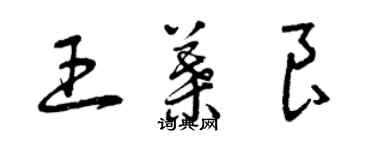 曾慶福王葉良草書個性簽名怎么寫