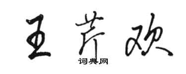 駱恆光王芹歡行書個性簽名怎么寫