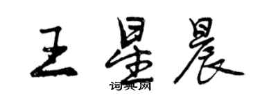 曾慶福王星晨行書個性簽名怎么寫