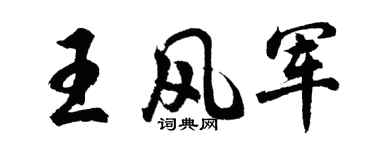 胡問遂王風軍行書個性簽名怎么寫