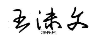 朱錫榮王沫文草書個性簽名怎么寫