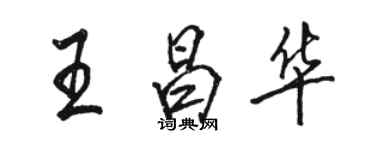 駱恆光王昌華行書個性簽名怎么寫