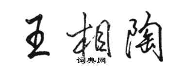 駱恆光王相陶行書個性簽名怎么寫