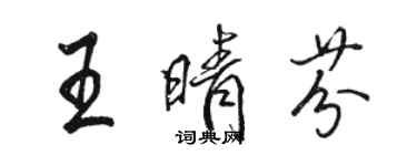 駱恆光王晴芬行書個性簽名怎么寫