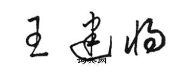 駱恆光王建將草書個性簽名怎么寫