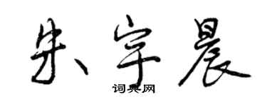 曾慶福朱宇晨行書個性簽名怎么寫