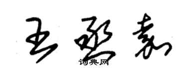 朱錫榮王丞嘉草書個性簽名怎么寫