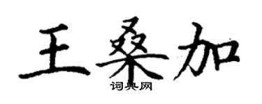 丁謙王桑加楷書個性簽名怎么寫