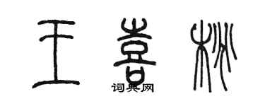 陳墨王喜桃篆書個性簽名怎么寫