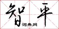智平怎么寫好看